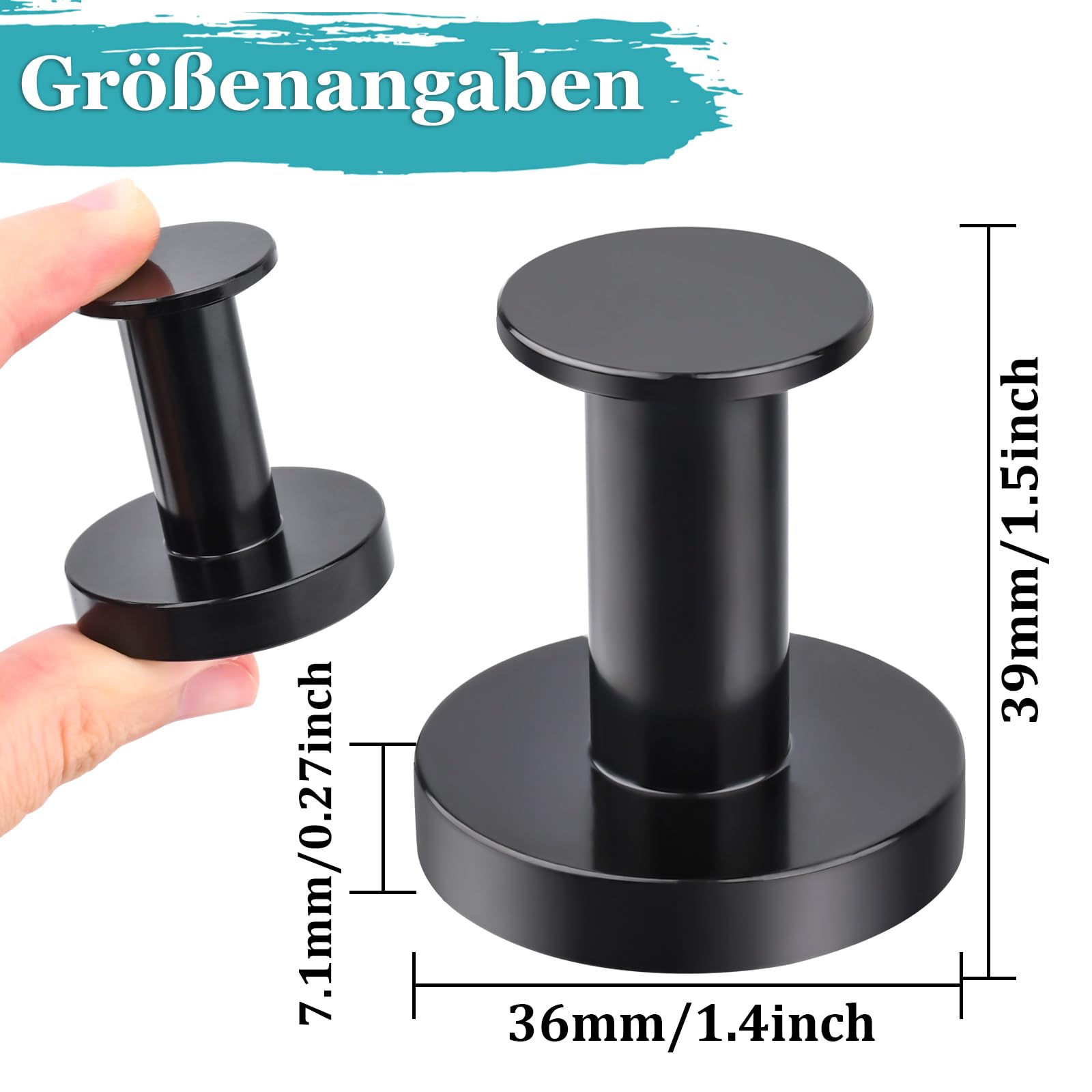 Ganci Magnetici Extra Forti - 2 Pezzi Con Magnete Neodimio, Ruotabili 360° - Foto 4