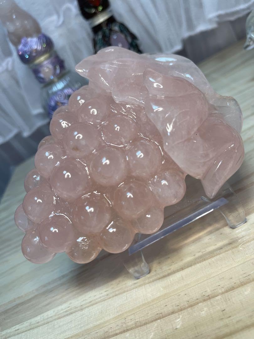 Amazon.co.jp: 綺麗 高品質^_^ 天然石 水晶 ローズクォーツ ぶどう 