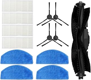 ZYNCUE Replacement Parts for Tikom G8000 Pro/Honiture G20 Accessories-1*roller brush+4*side brush+4*filter+4*mop cloths