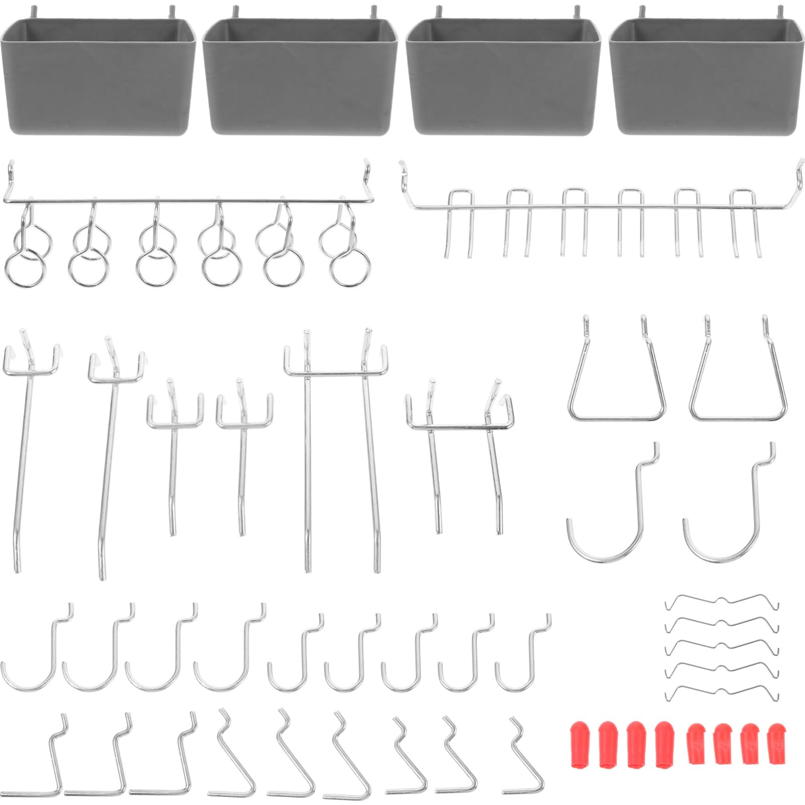 114stücke Teiliges Pegboard-haken Und Aufbewahrungsbehältern Für Garage Und Bastelräume Vielseitige Aufbewahrungslösung Für Ordnung Und Übersicht