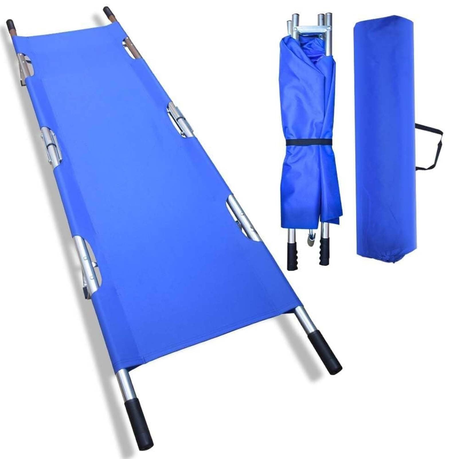 QICBYING Gurney Portable Medical Stretcher, Foldable Transport Stretcher For Emergencies, Includes Heavy Duty Handles, Carrying Case And Straps, Outdoor Fire Rescue Stretcher