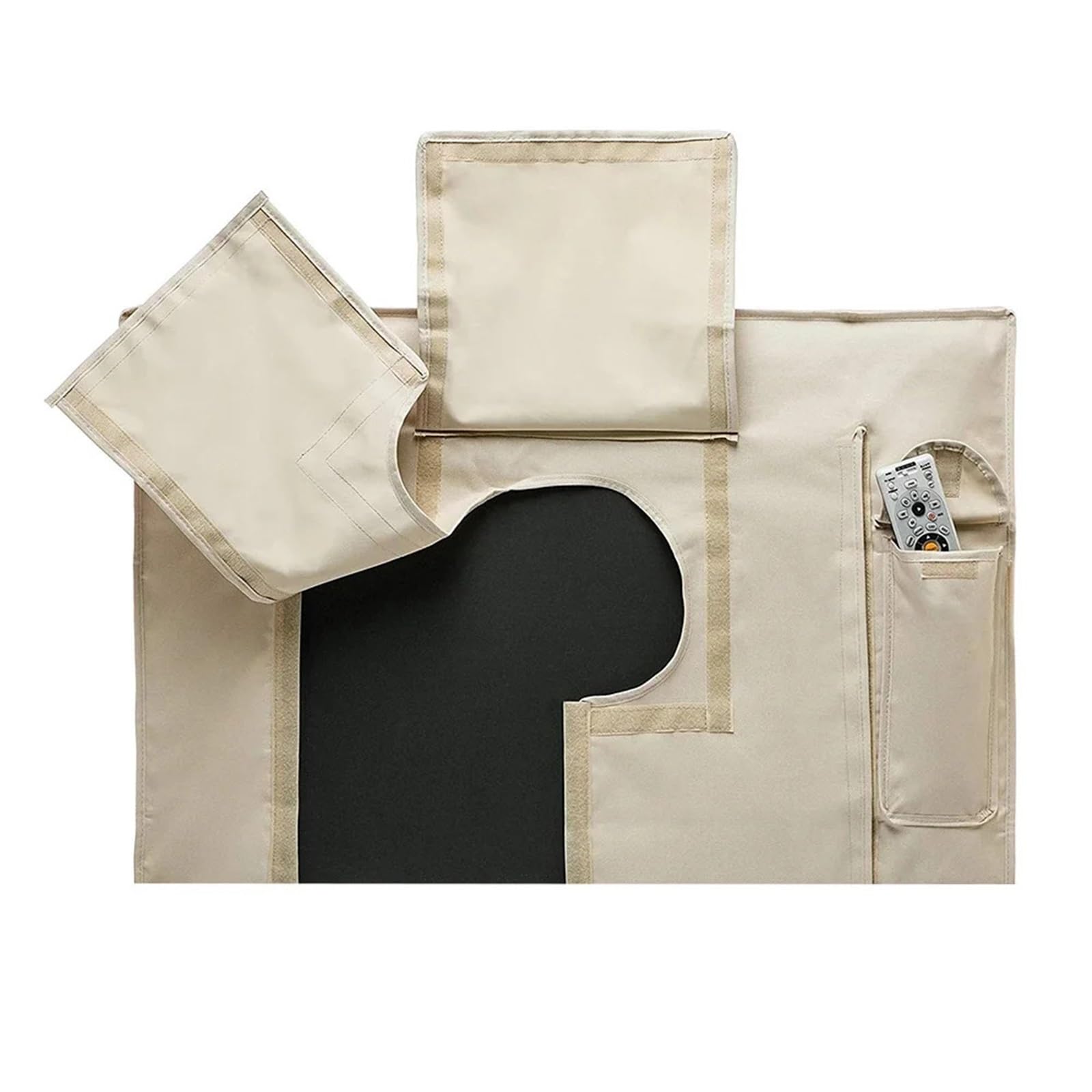 Cover De TelevisióN Al Aire Libre Cubierta de TV for Exteriores, Cubierta Impermeable a Prueba de Polvo, Conjunto de Cubierta, Funda de televisión Oxford, TV(Black,70-75inch)