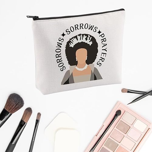 Miniatura 7 de VAMSII Bolsa de maquillaje inspirada en programas de televisión Merch Sorrows Sorrows Prayers, bolsa de cosméticos British Queen Merch para