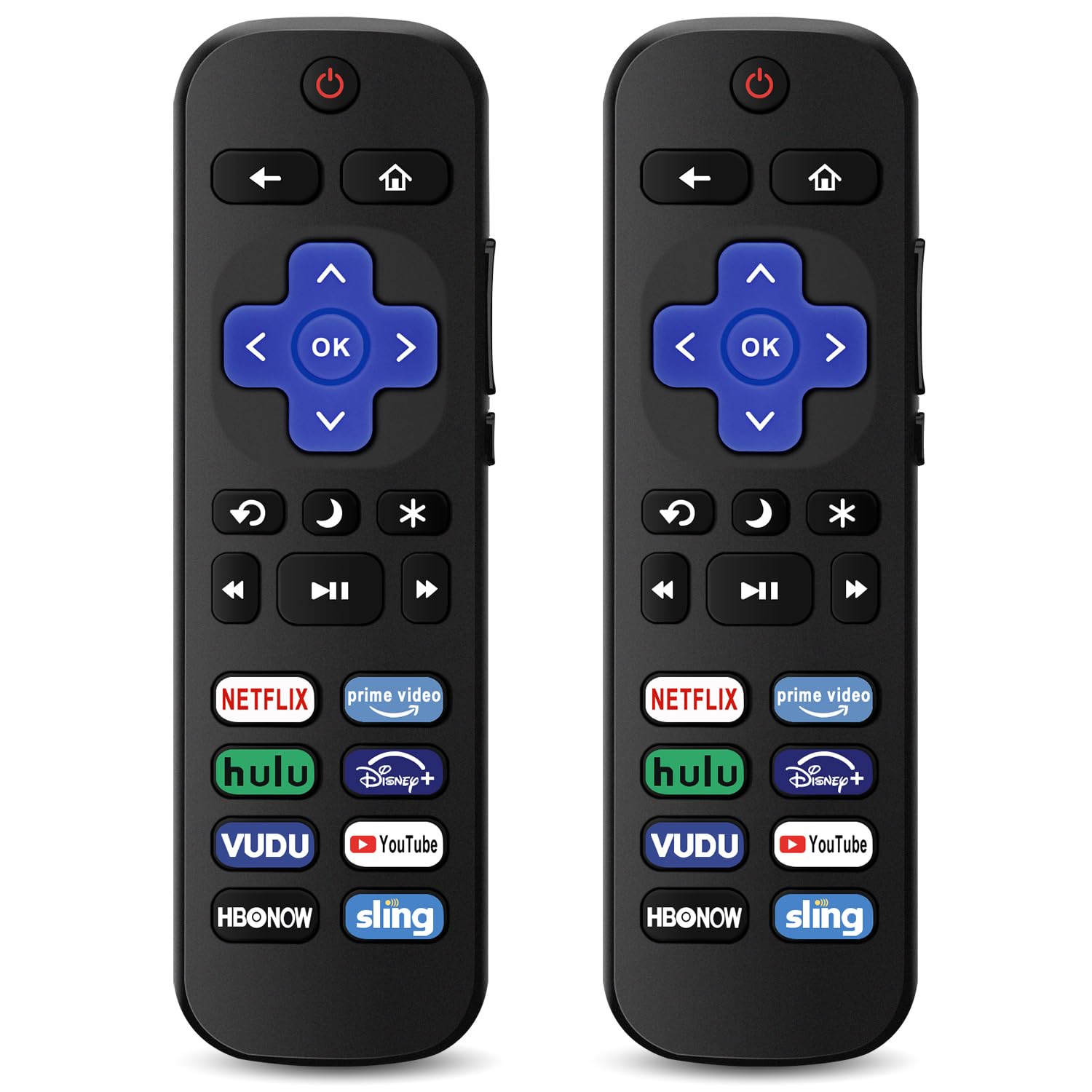 (Pack of 2) Replacement Remote Control Compatible for All Roku TV,for TCL Roku/for Hisense Roku/for Onn Roku(Not for Roku Stick,Box and Players)