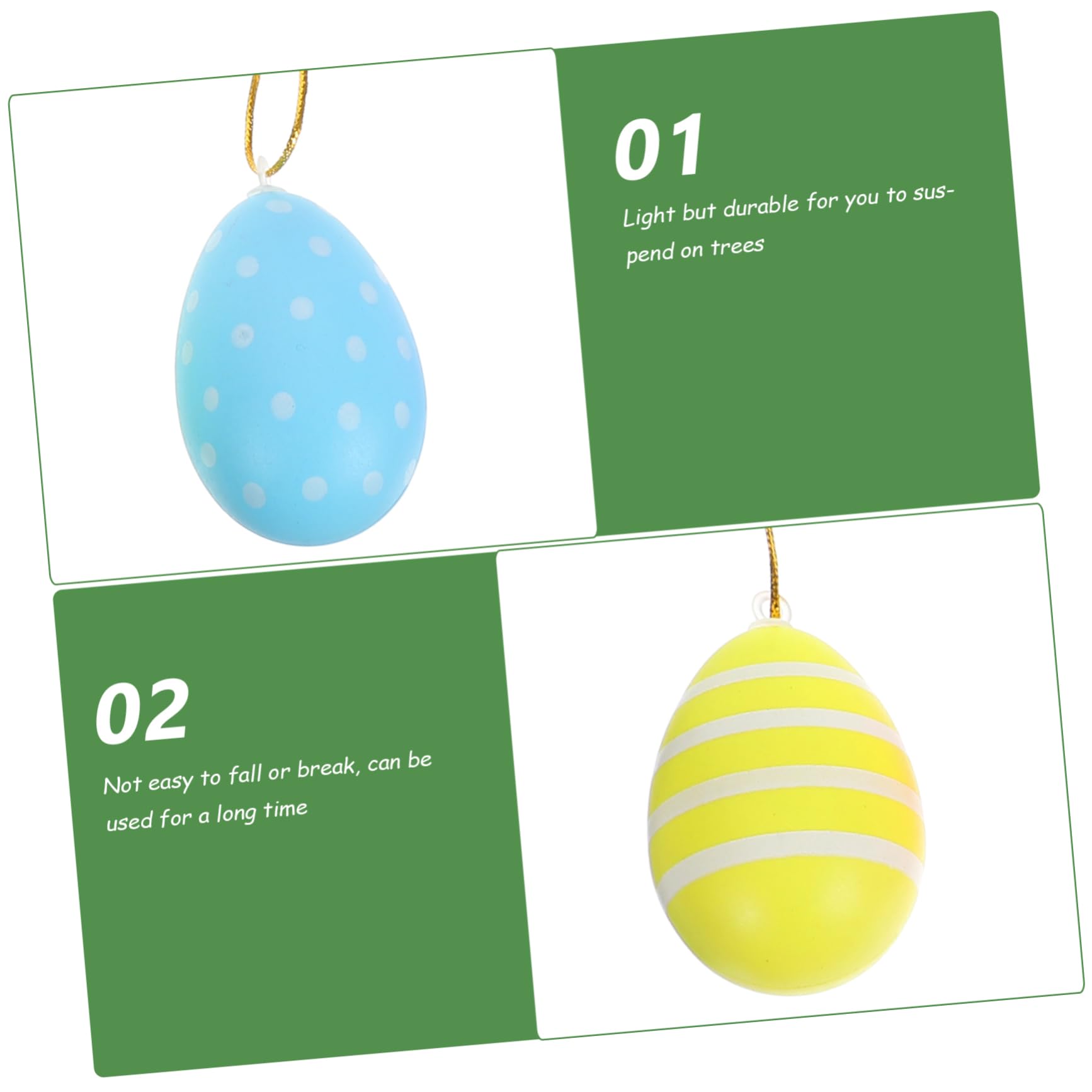 Cabilock 4 Sätze Ostereier Plastikenten Easter 0stergeschenke Frühlingsdekoration Egg Maging Exquisite Osterdekorationen Zum Aufhängen Ostern Hängende Dekore Ei-Ornamente Stück * 4