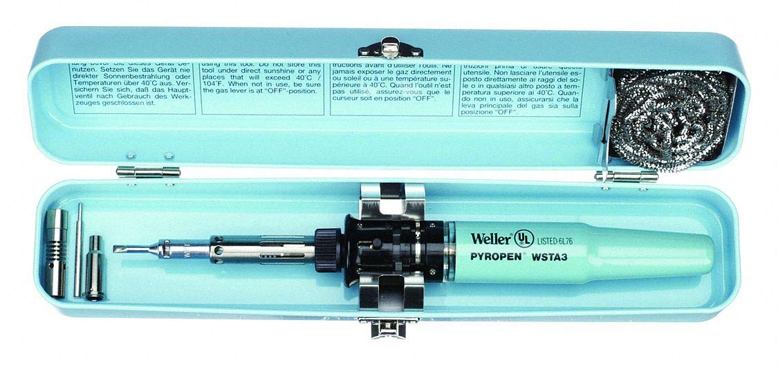Weller Soldering Iron Kit, Pyropen, Butane WSTA3