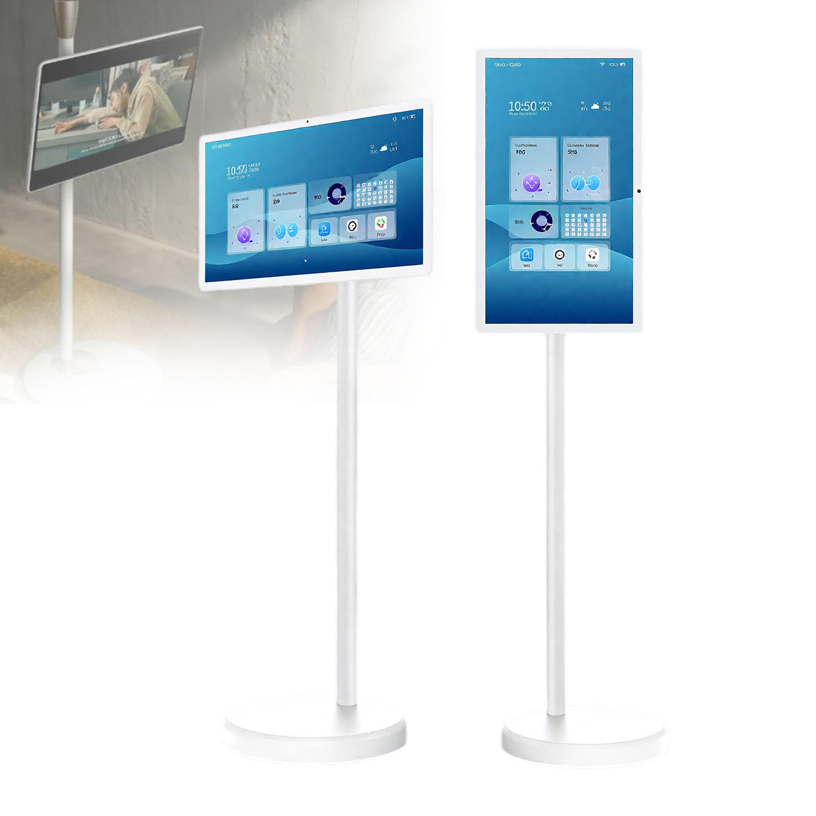 Monitor de pantalla táctil portátil con batería integrada y rotación giratoria completa para entretenimiento y productividad sobre la marcha