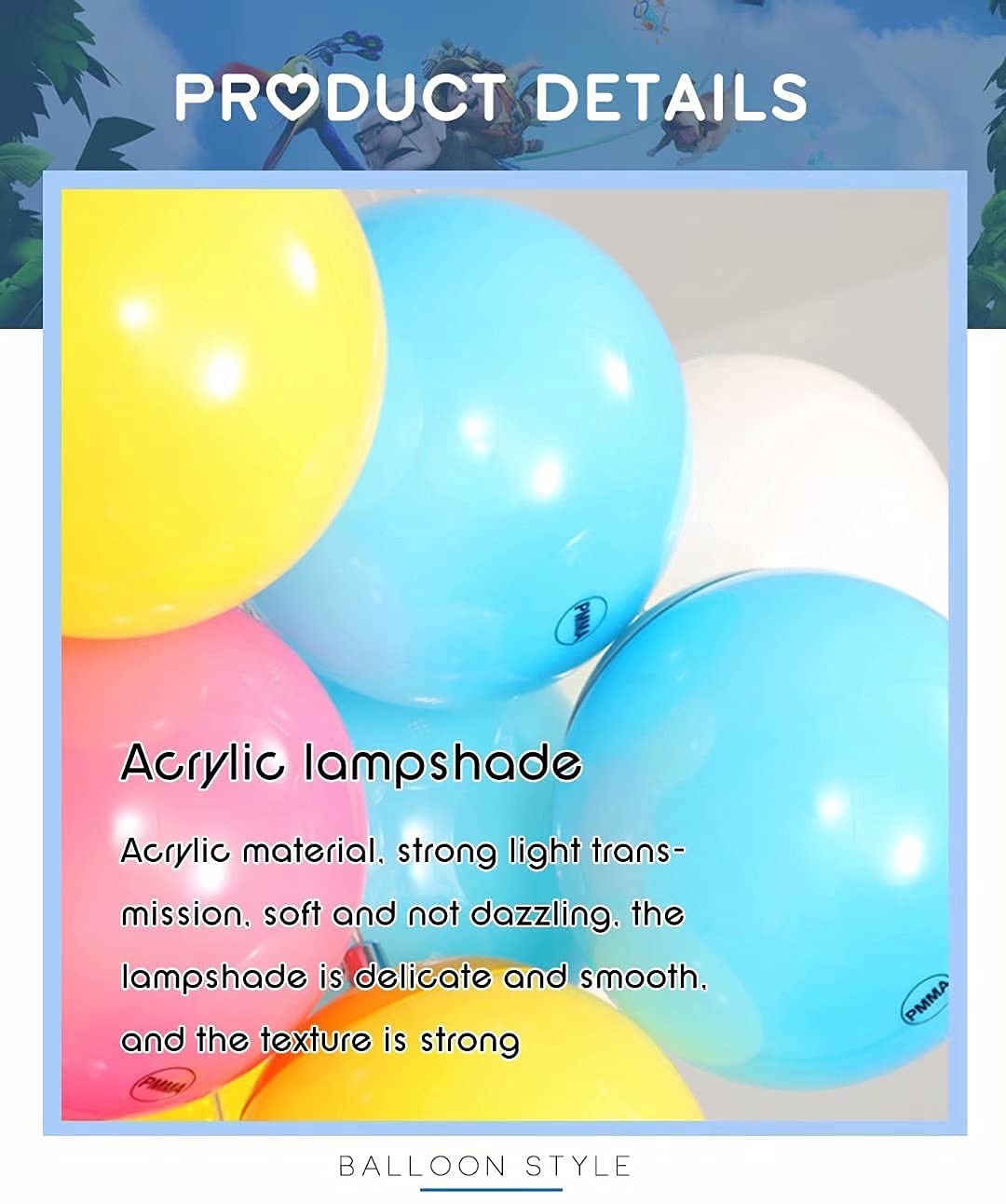 nowoczesny kreatywny żyrandol nordycki latający dom sypialnia oświetlenie do pokoju dziecięcego kolorowy balon lampa sufitowa pokój dziecięcy sypialnia oświetlenie dekoracyjne, 42 * 58 cm Interesting