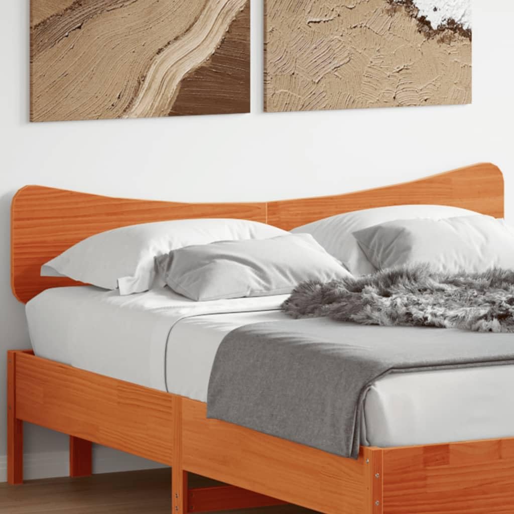 GCHDHAPB Home-Camas y accesorios, cabeceros y estribos, cabecero encerado, marrón, 140 cm, madera maciza de pino