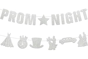 Prom Decorations 2022: Silver 2024 Prom and Graduation Party Banner Set