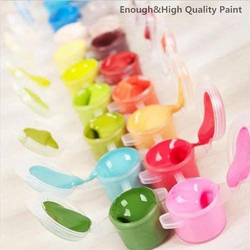 Miniatura 7 de AOSGEDY Paquete de 4 pinturas por números para adultos, pintura de paisaje por números para adultos o principiantes, pintura de playa por números,