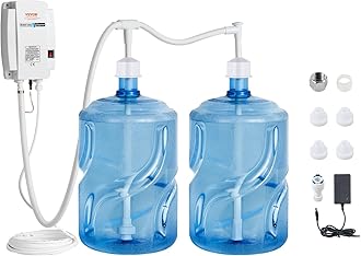 Bottled Water Dispenser Pump System, 2x5 Gallon Dispensing System, Automatic Electric Water Dispenser, Double-Pipe Water Jug Pump, Compatible Use with Coffee/Tea Machine, Refrigerator, Ice Maker