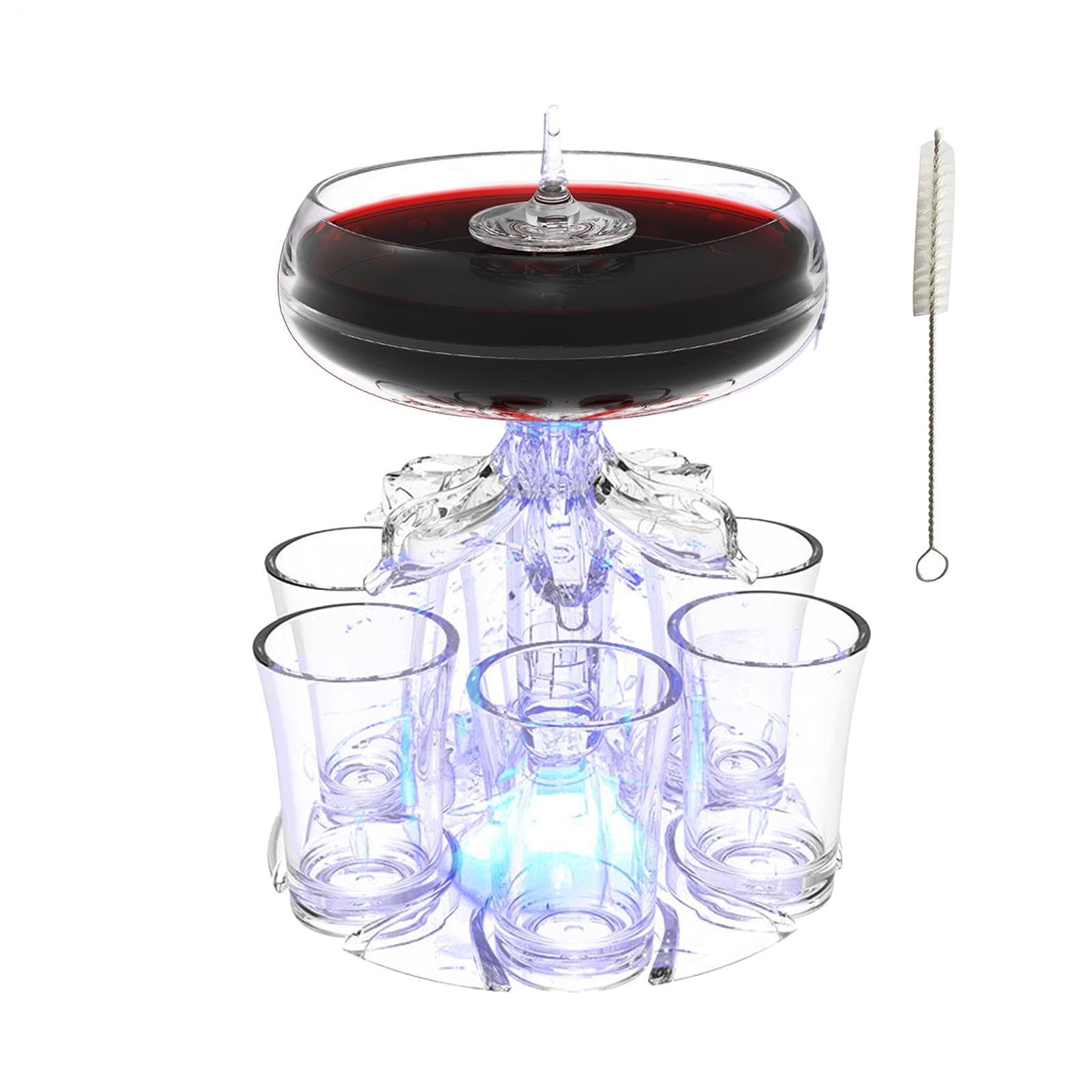 Dispensador de licor de 6 disparos LED para servir chupitos sin derrames