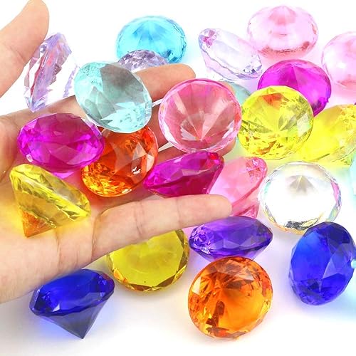 Miniatura 7 de 50 piezas de cristal acrílico de 0.78 pulgadas (0.787 in) de cristal redondo tesoro, fiesta de caza de pecho, rellenos de jarrón, eventos, bodas,