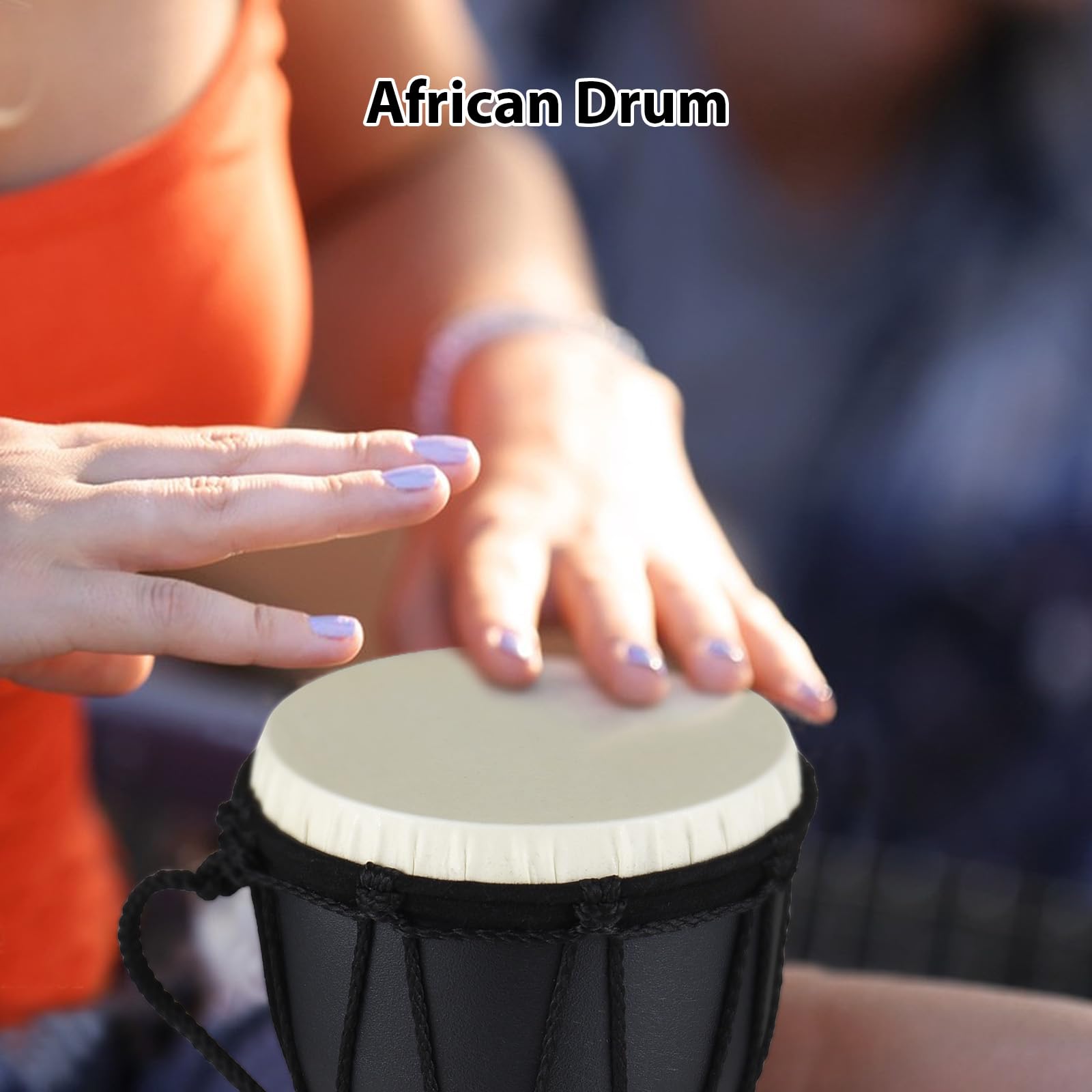Bongo a percussione portatile leggero da 4 pollici per principianti Scuola Lezioni di musica all'aperto Percussioni Strumento musicale tradizionale