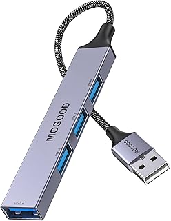 MOGOOD USB USB Splitter for Laptop USB Hub 4*USB 2.0 Extender USB Splitter Multi USB Port USB Hub for Laptop Compatible with PC, MacBook Air, Mac Pro, iMac, Surface Pro, Flash Drive, Mobile HDD