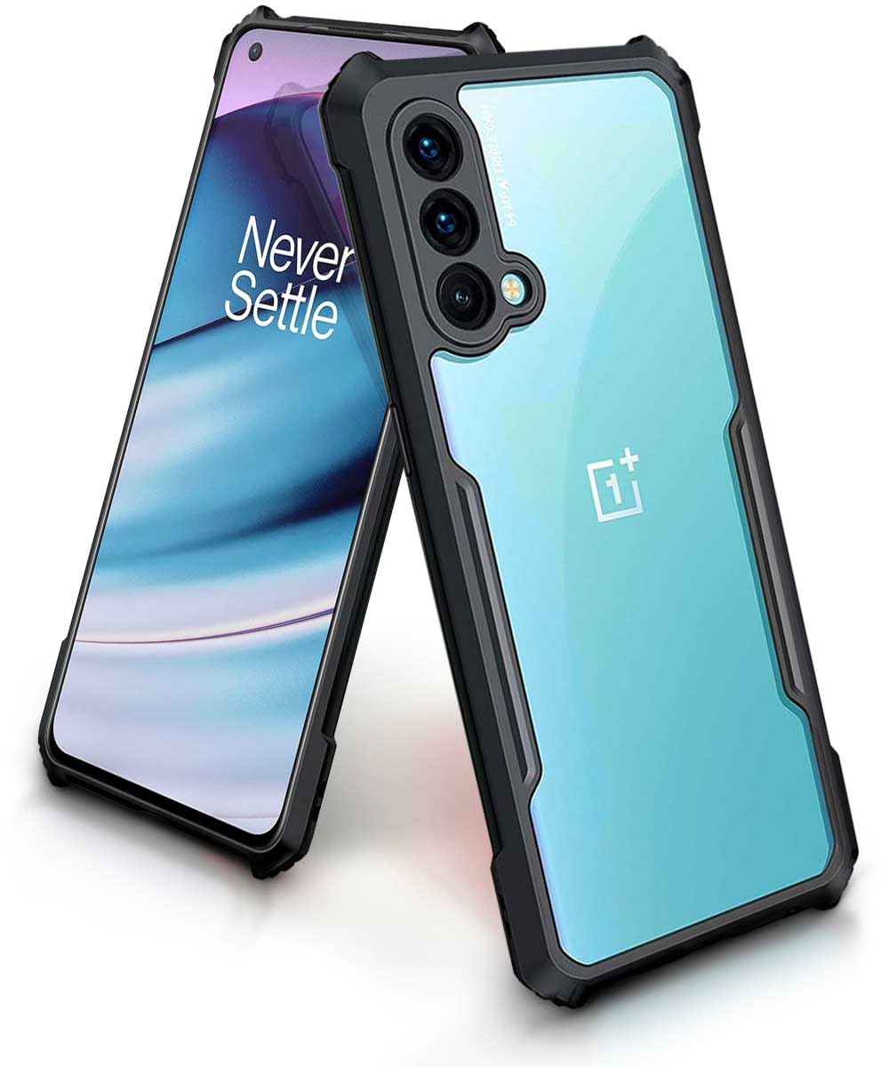 BASECASE Shock Proof Crystal Clear Back Case Mobile Cover for 1+ OnePlus Nord CE 5G (Hard | Hybrid PC + TPU | Full Armour Device & Camera Protection | Jet Black) (B0979LSBSG) Amazon Price History, Amazon Price Tracker
