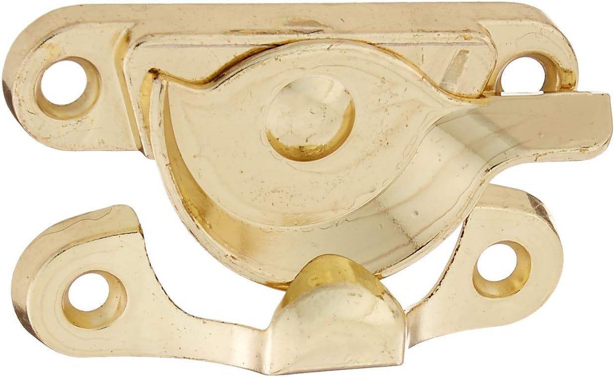 National Hardware N243-840 Sash Lock, 2.45 in L, Die-Cast Zinc Plated, Brass