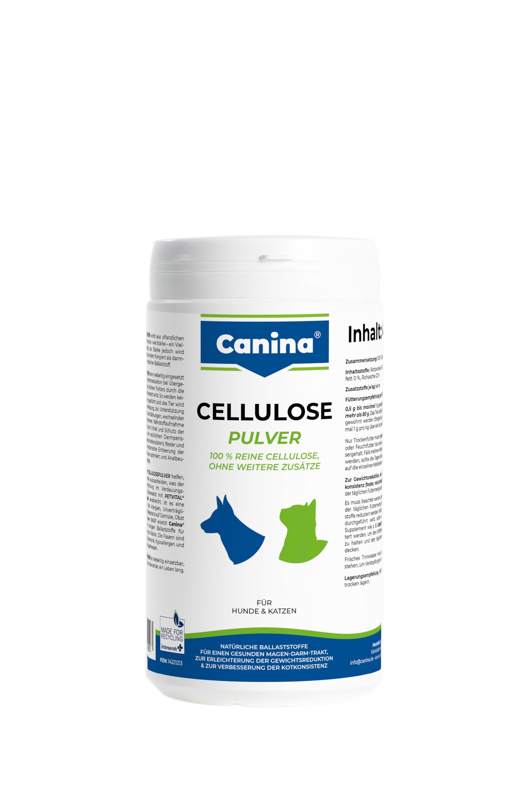 Canina Cellulose Pulver, Mix, 1er Pack (1 x 400 g)
