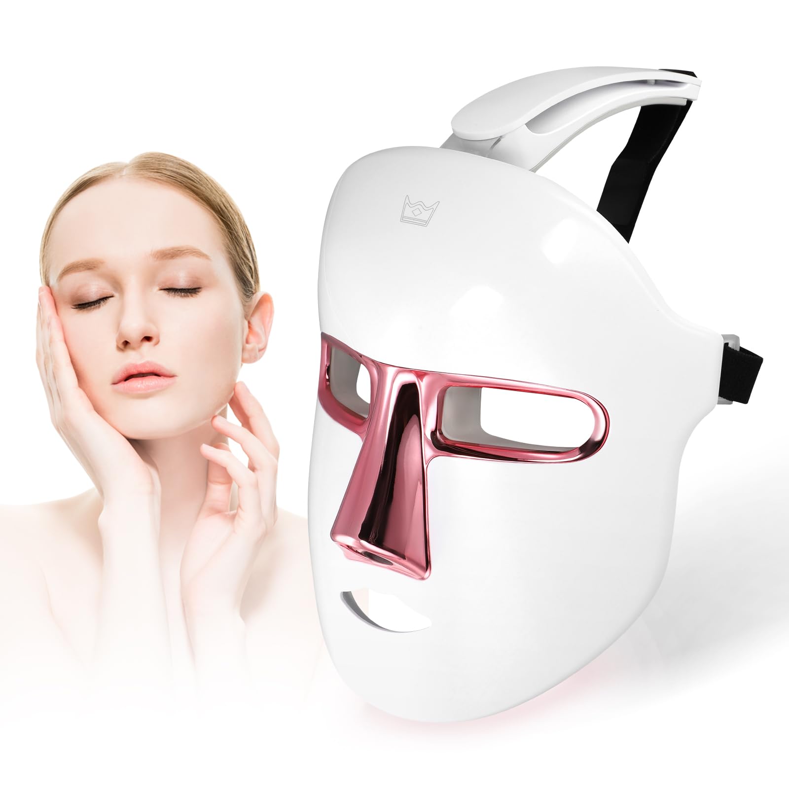 Beauty LED Mask with 7 Colors Light,Light Therapy Mask with 270PCS Beads,Face Masks Beauty for Women,LED Light Therapy Mask for All Skin Types