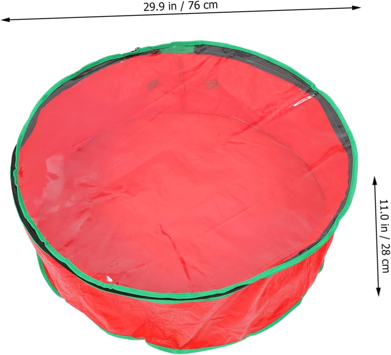 Alipis 1Pc Xmas Wreath Storage Bag Holder with Transparent Window Packing for Holiday Garland Organization Design