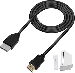 Equiyoal Adaptador para Wii a HDMI Cable Convertidor para Wii a HDMI Video Converter Full HD 1080P/720P para W-II Display Modes 720P NTSC para Monitor Projector TV, Integrado y diseño de Cable HDMI