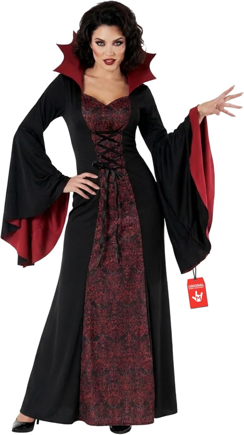 Morph Vampire Costume Women Adult Dress Vampiress Outfit Gothic Halloween Costume for Women Dress