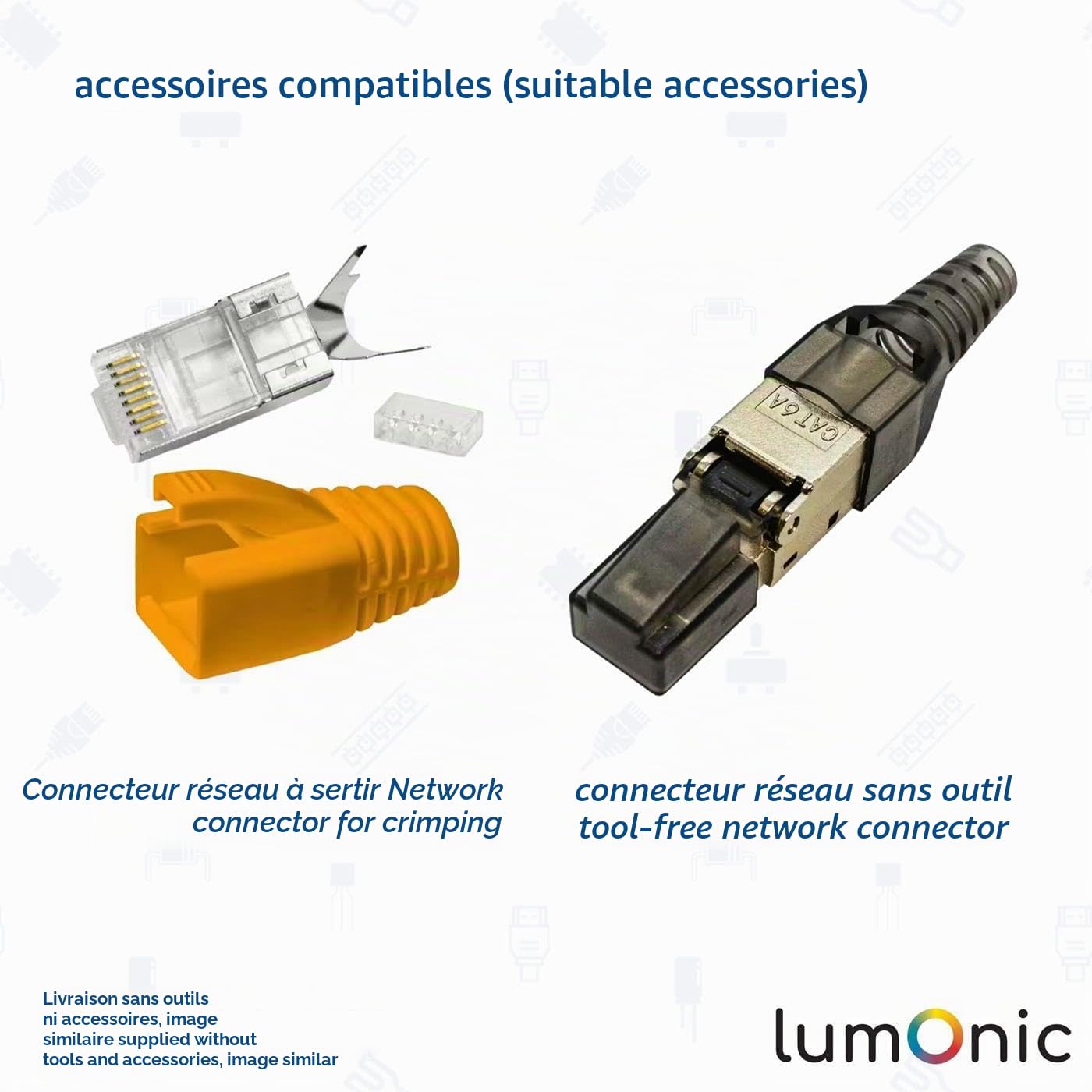 Lumonic 100m Câble de réseau CAT 6 F/UTP I Cat6-câble, Gigabit Lan Câble, Ethernet Câble I Câble patch flexible blindé, pour l'intérieur jusqu'à 250 MHz