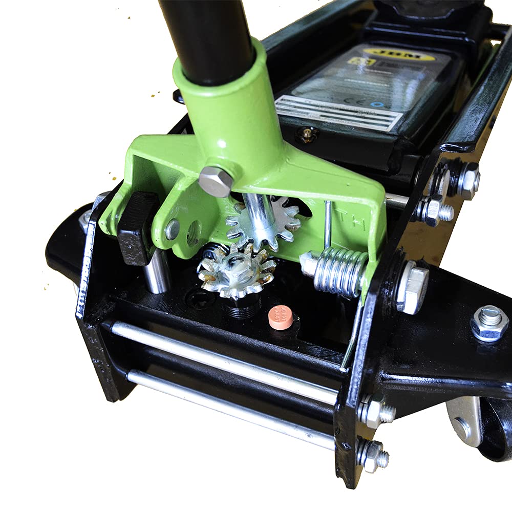 Kit Cric CRICK martinetto idraulico sollevatore per auto portata max 3.5T con alzata MAX 50CM con coppia di cavalletti portata Max 3 Ton per auto garage BY JBM