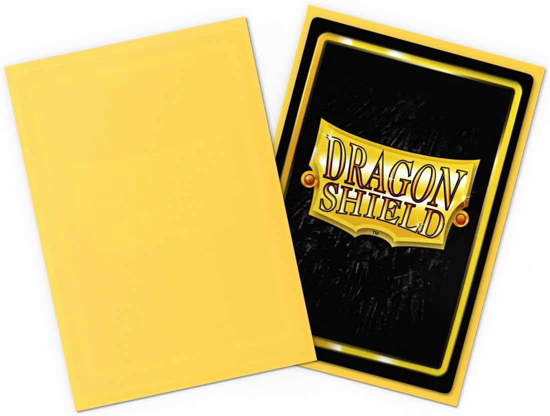 Dragon Shield | Japanese Size Card Matte Sleeves | 60 CT - Smooth & Tough Premium TCG Sleeves - Compatible with Yu-Gi-Oh, Naruto, Cardfight & Vanguard | Yellow