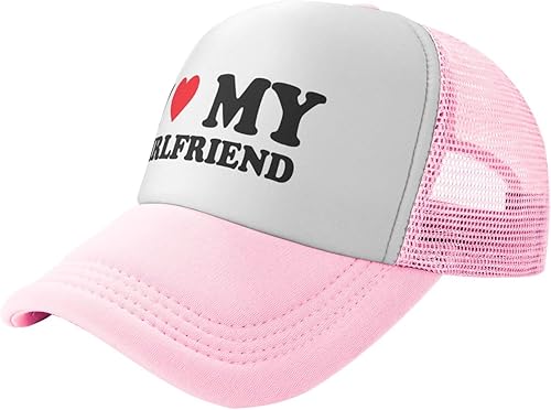 Miniatura 2 de I Love Heart My Girlfriend - Gorra unisex para adultos, gorra ajustable para adultos, gorras de pesca clásicas, Rosado