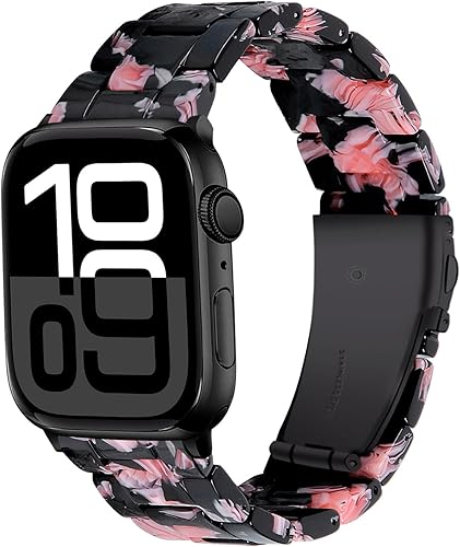 Miimall Women Resin Bands for Apple Watch Series 10 9 8 7 6 5 4 3 2 1 Ultra SE Colorful Dressy Cute Classy Lightweight Comfort 38mm 40mm 41mm 42mm