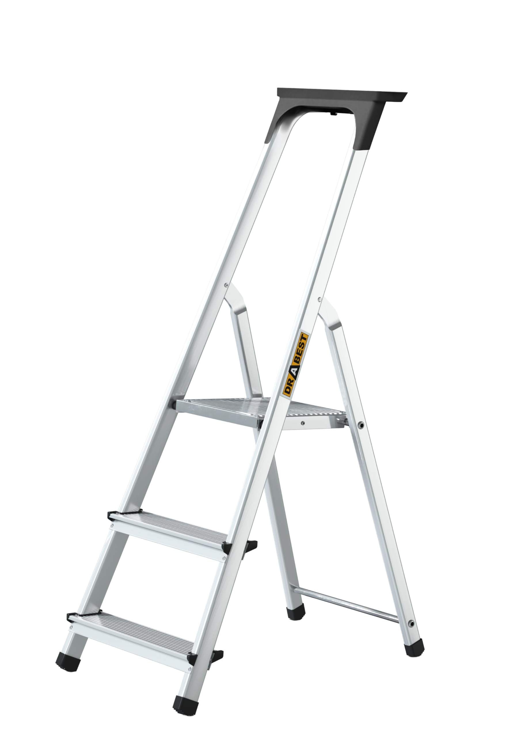 Drabest Aluminum 3-Step Household Ladder With Tool Shelf 125 Kg from B&Q