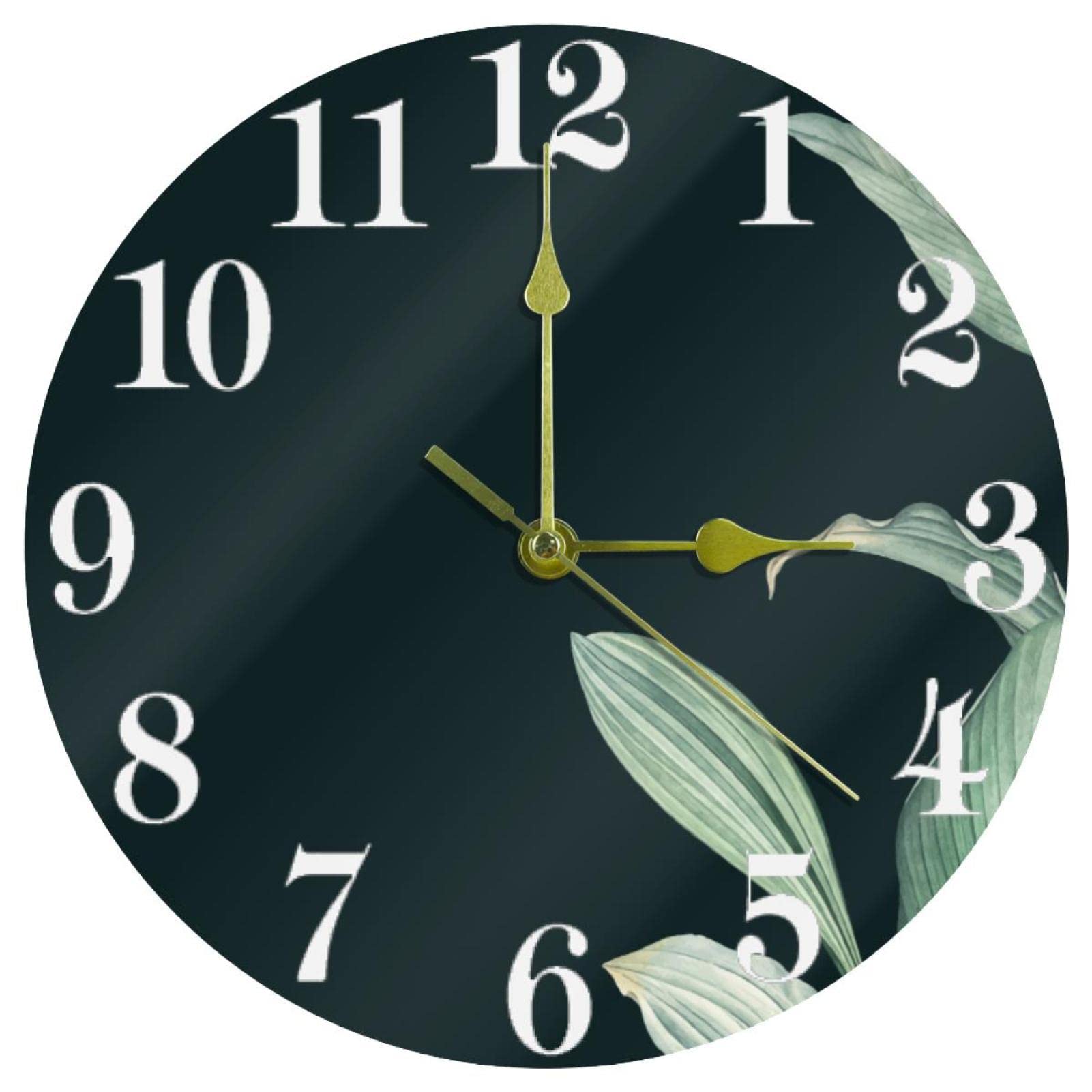 Horloge murale ronde silencieuse de 25,4 cm pour retrouver le sommeil et la concentration