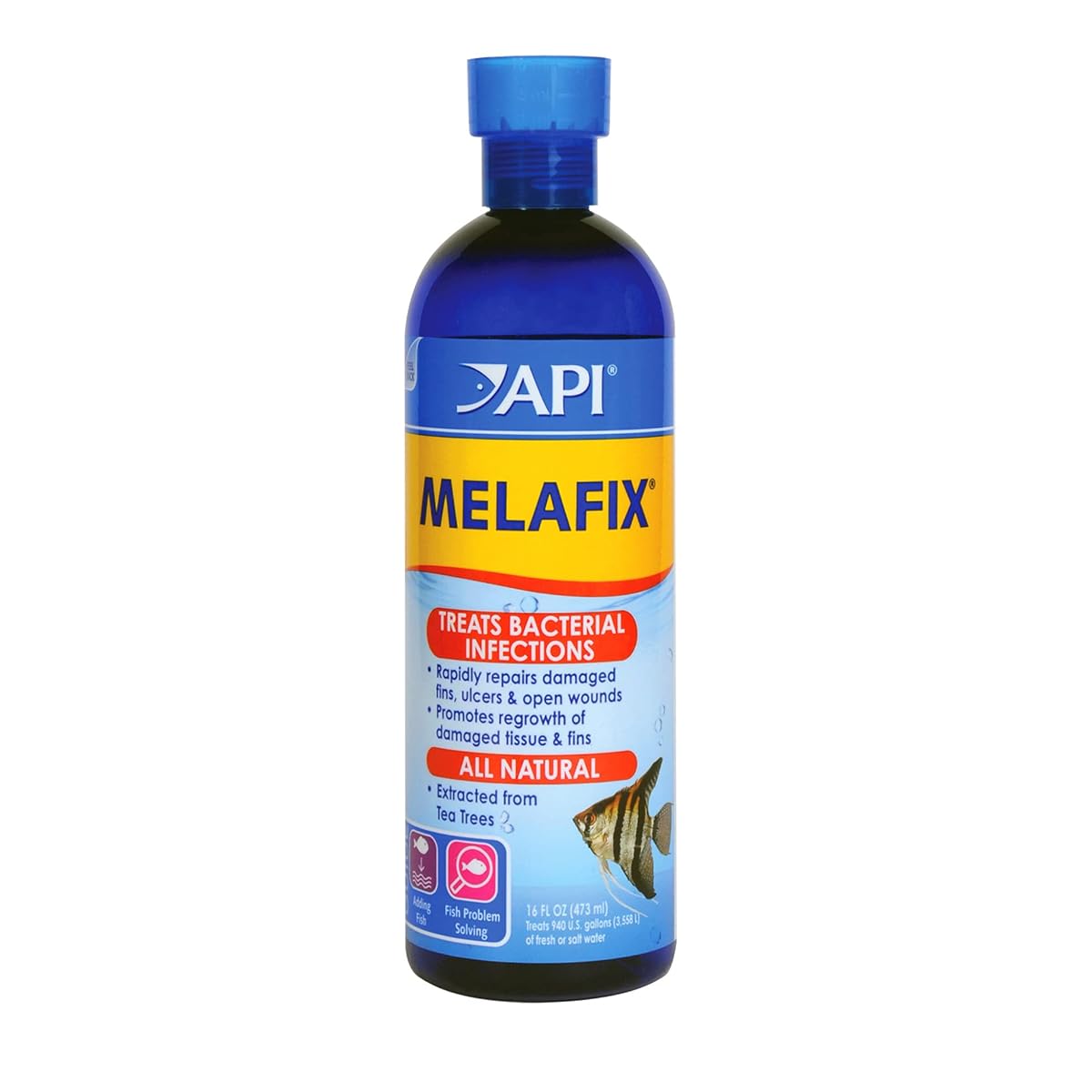 API MELAFIX Freshwater Fish Bacterial Infection Remedy 16-Ounce Bottle.