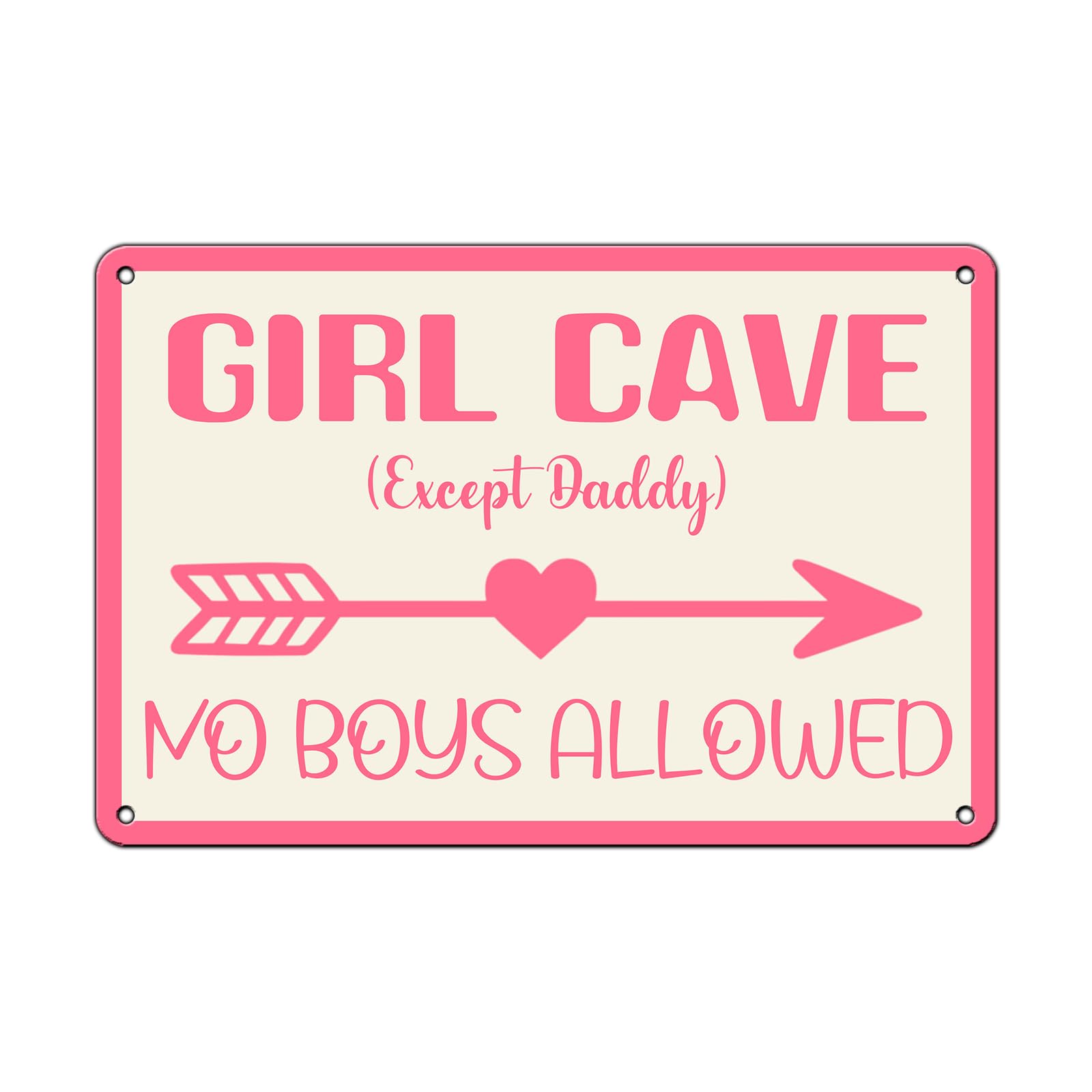 Anceky Tin Sign Girl Cave Metal Sign Funny Wall Decor for Home Bar Club Outside Man Cave 12×8 Inch