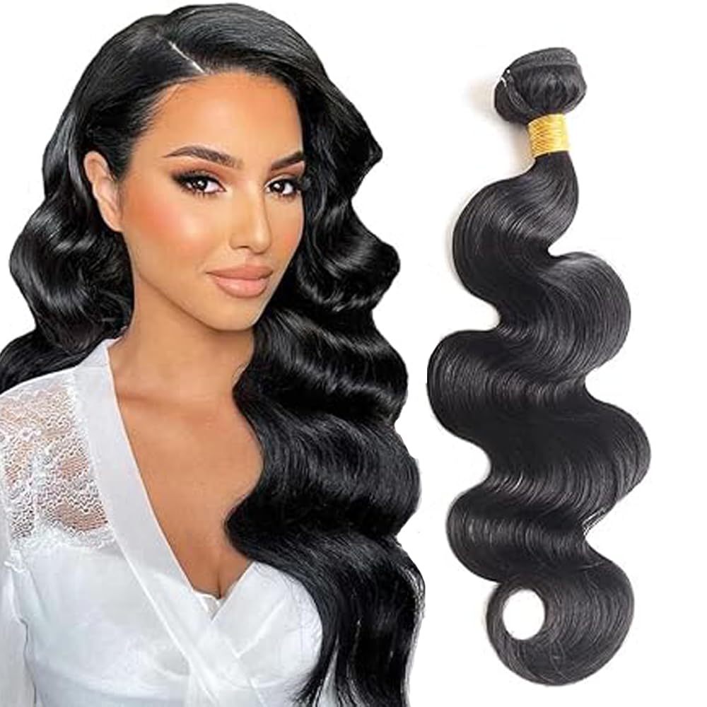 Tuheerst Echthaar Extensions Water Wave 3 Bundles Natural Black - Remy Human Hair 16 Zoll Für Damen
