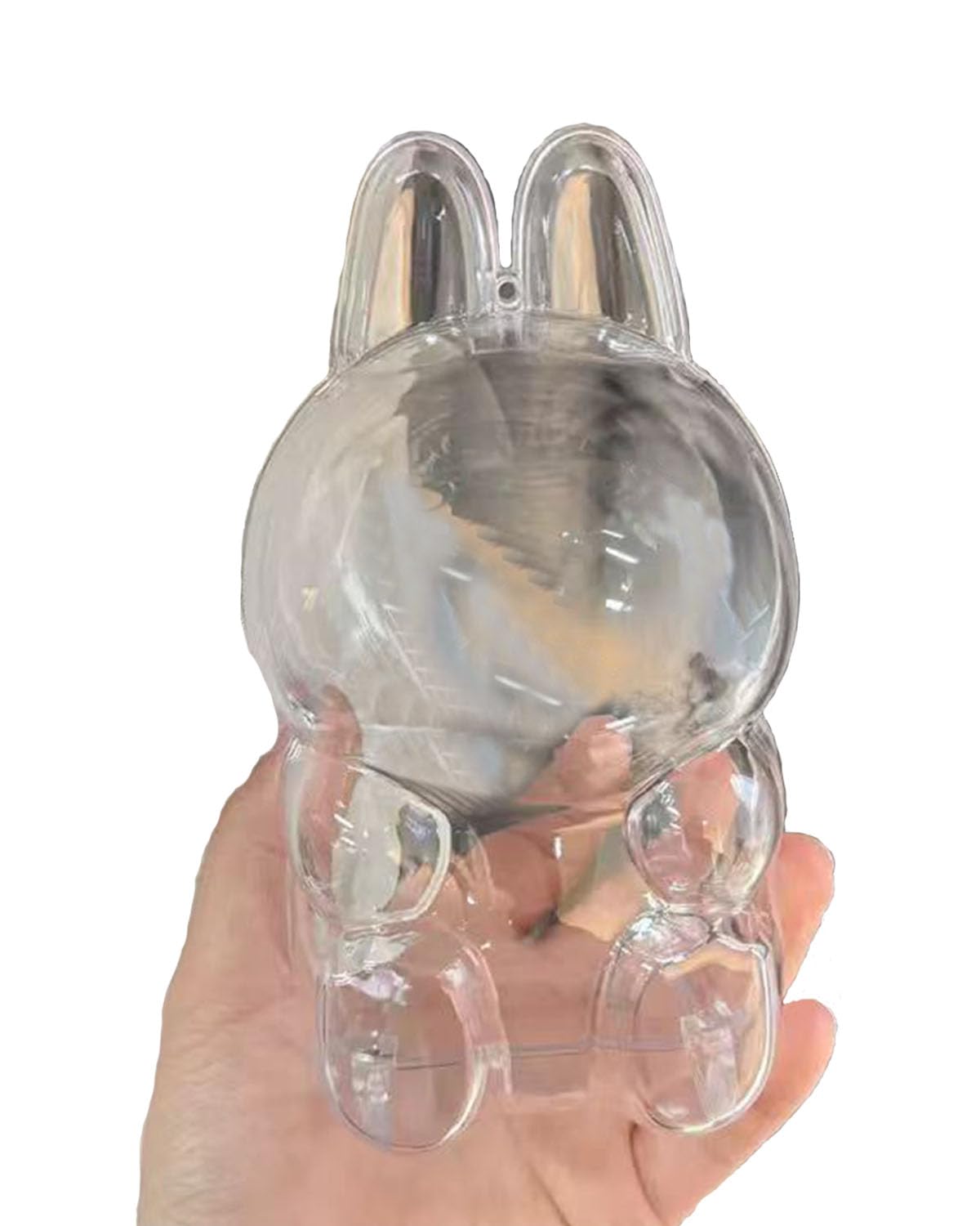 Labubu Acrylic Display Case - Clear Protective Cover With Keychain For Collectible Dolls