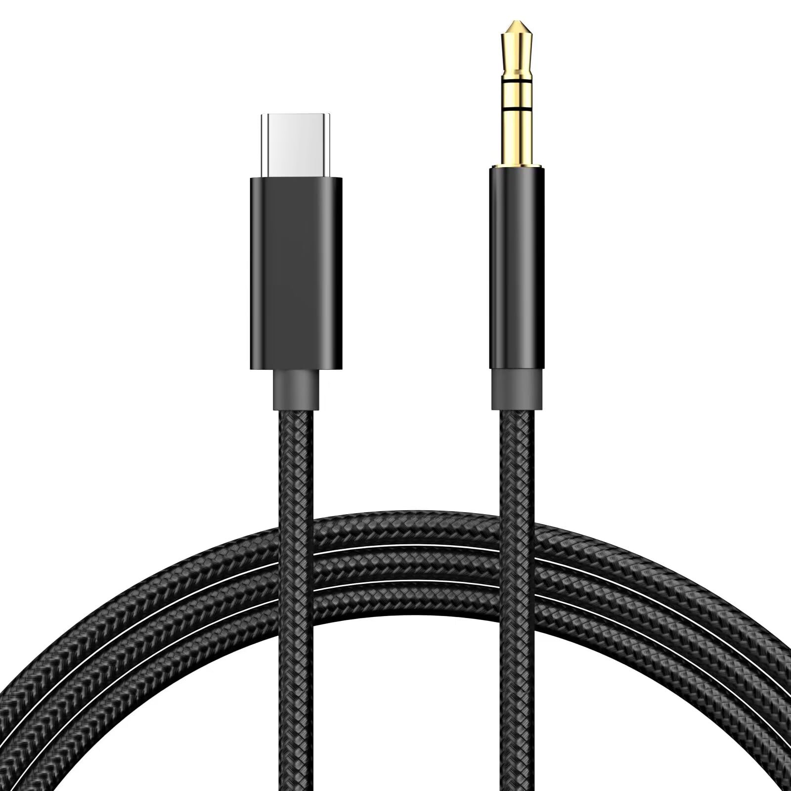 iPhone 15 Aux Cord for Car, 3.3ft [MFi Certified] USB Type C to 3.5mm Audio Aux Jack Adapter Nylon Braided Cable Cord for iPhone 15/15 Plus/15 Pro/15 Pro Max, Galaxy S24 S23 S22, iPad Pro/Air/Mini