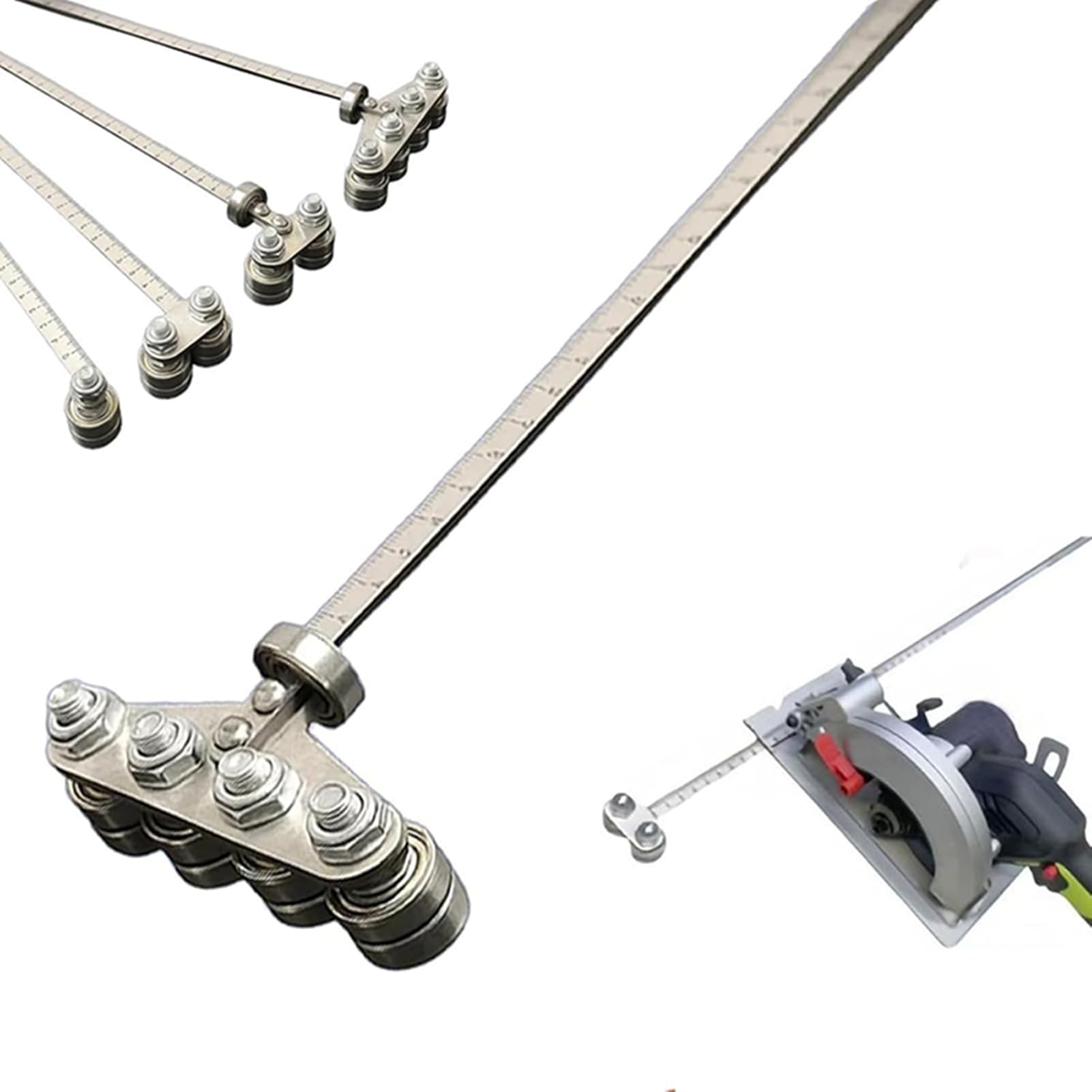 Positioning Calipers for Precise Measurements & Easy Wood Cutting,Stainless Steel Precision Cutting Guide,Adjustable Guide Rail,Measuring Tool for Circular Saws