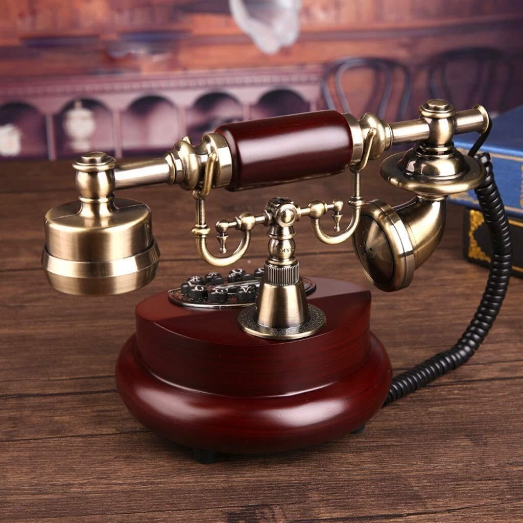 Klasyczny Telefon Stacjonarny W Stylu Retro – Telefon Z Przyciskami I Kablem – Dekoracyjny Telefon W Stylu Vintage Do Domu I Biura, Dostępny W Wielu Stylach