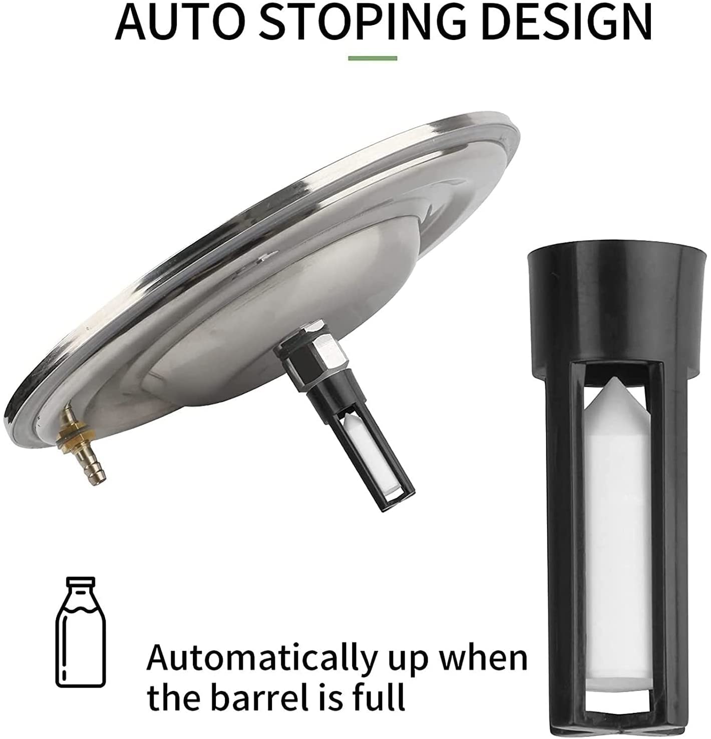 Ordeñadora eléctrica, 14L/7L Acero inoxidable Impulso portátil Oveja Cabra Dispositivo de ordeño Máquina Bomba de vacío Ordeñadora de cubo para granja Hogar Leche Vaca Ordeñadora (para cabra