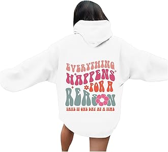 Pink Hoodie for Teen Girls Cute Graphic Hoodie Girls Preppy Sweatshirt Long Sleeve Drawstring Tops with Pockets 2025