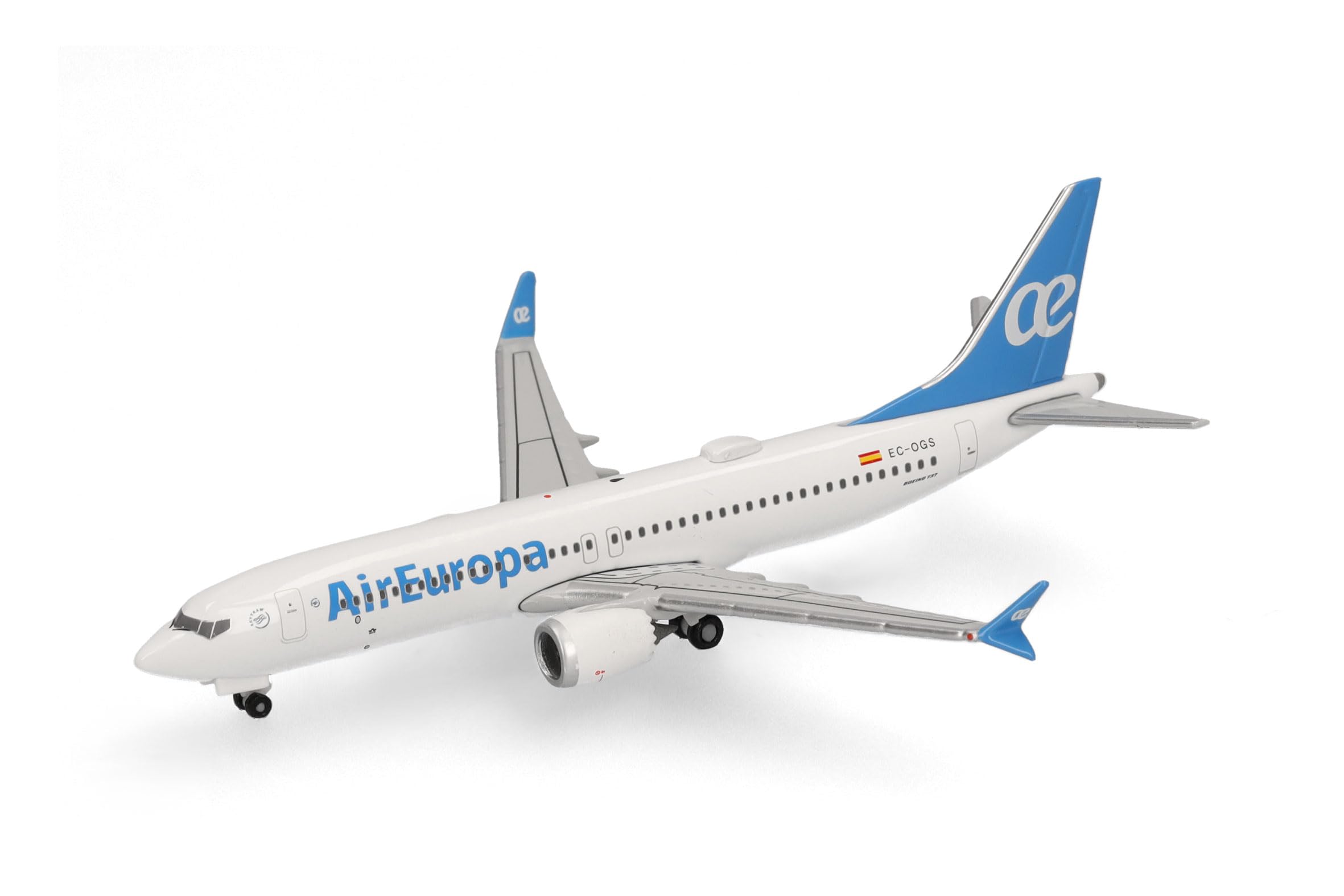 Herpa modellino aereo Air Europa Boeing 737 Max 8, miniatura in scala 1:500, pezzo da collezione, modello di aereo senza supporto, metallo