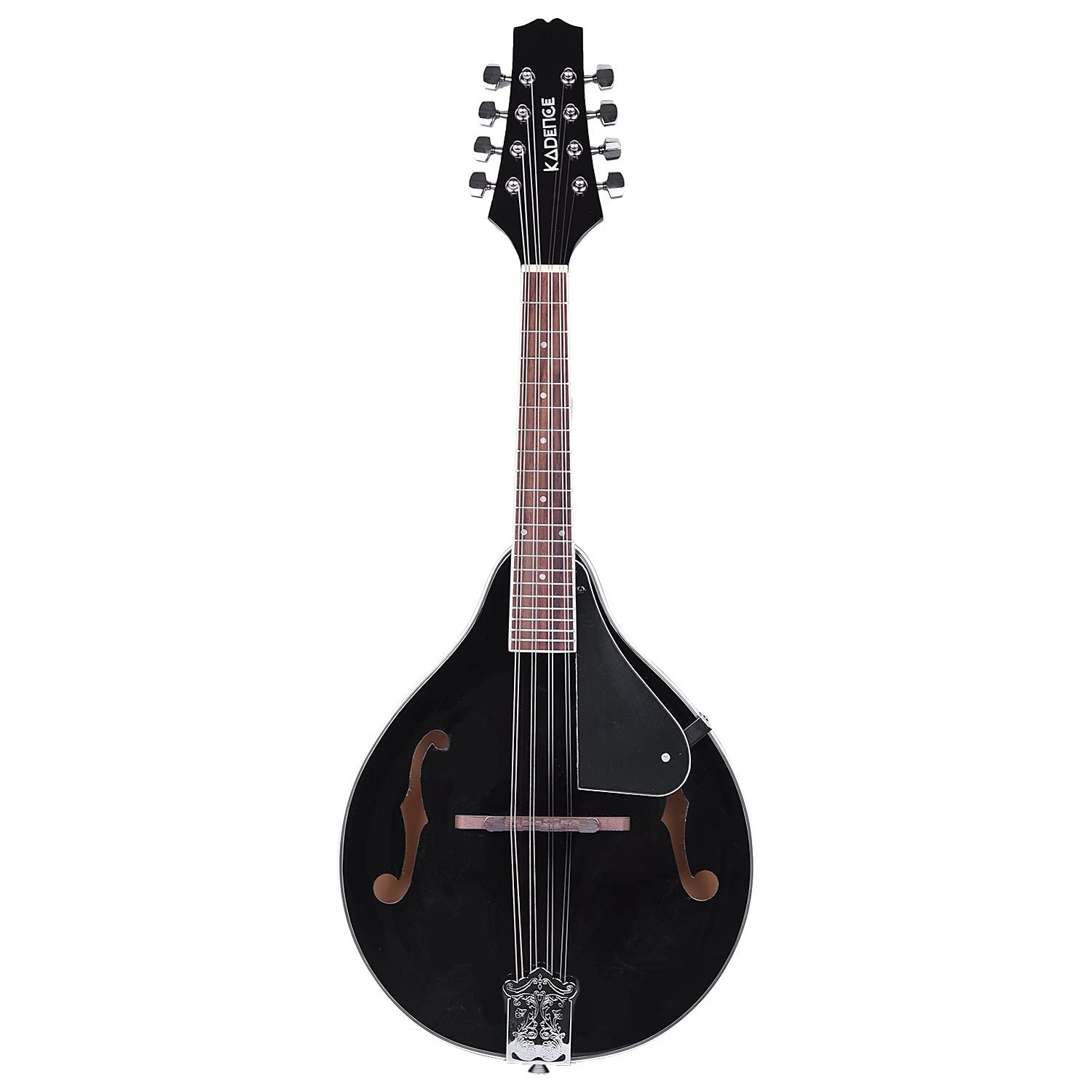 Kadence Acoustic Mandolin Black, A style, F Holes, 8 strings.-image-1