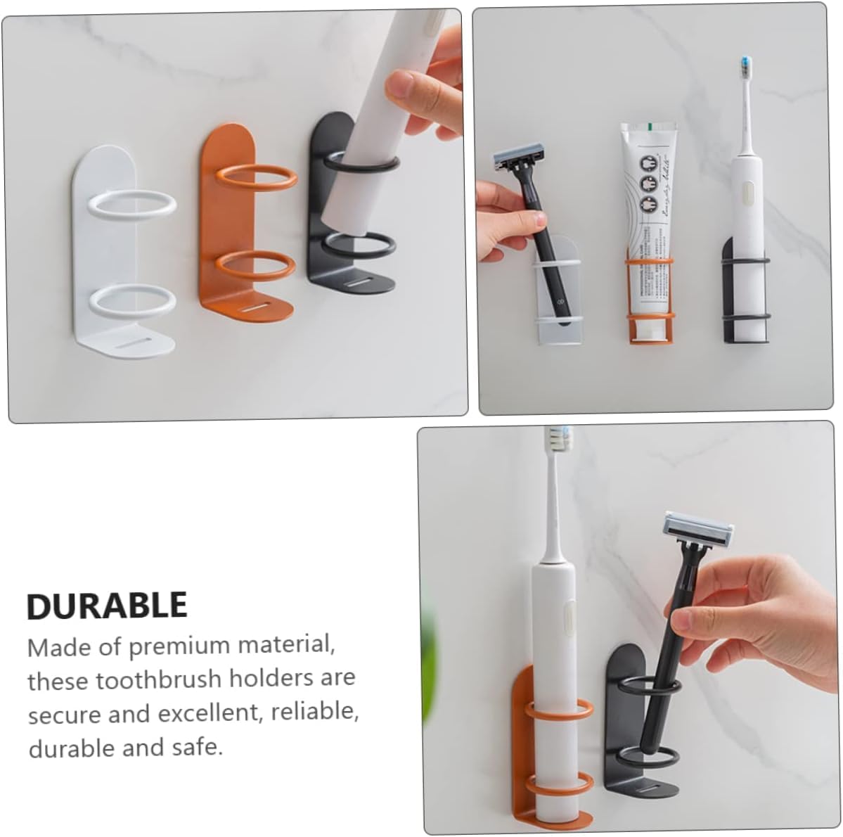 Zahnbürstenhalter-Caddy, 2 Stück, Rasiererständer, Halterung, Toilette, Zahnbürste, Zuhause, Wandaufbewahrung, Lagerregal, Zahnausrüstung, Zahnbürstenhalter, Zahnbürsten for Zähne, elektrisches Regal,