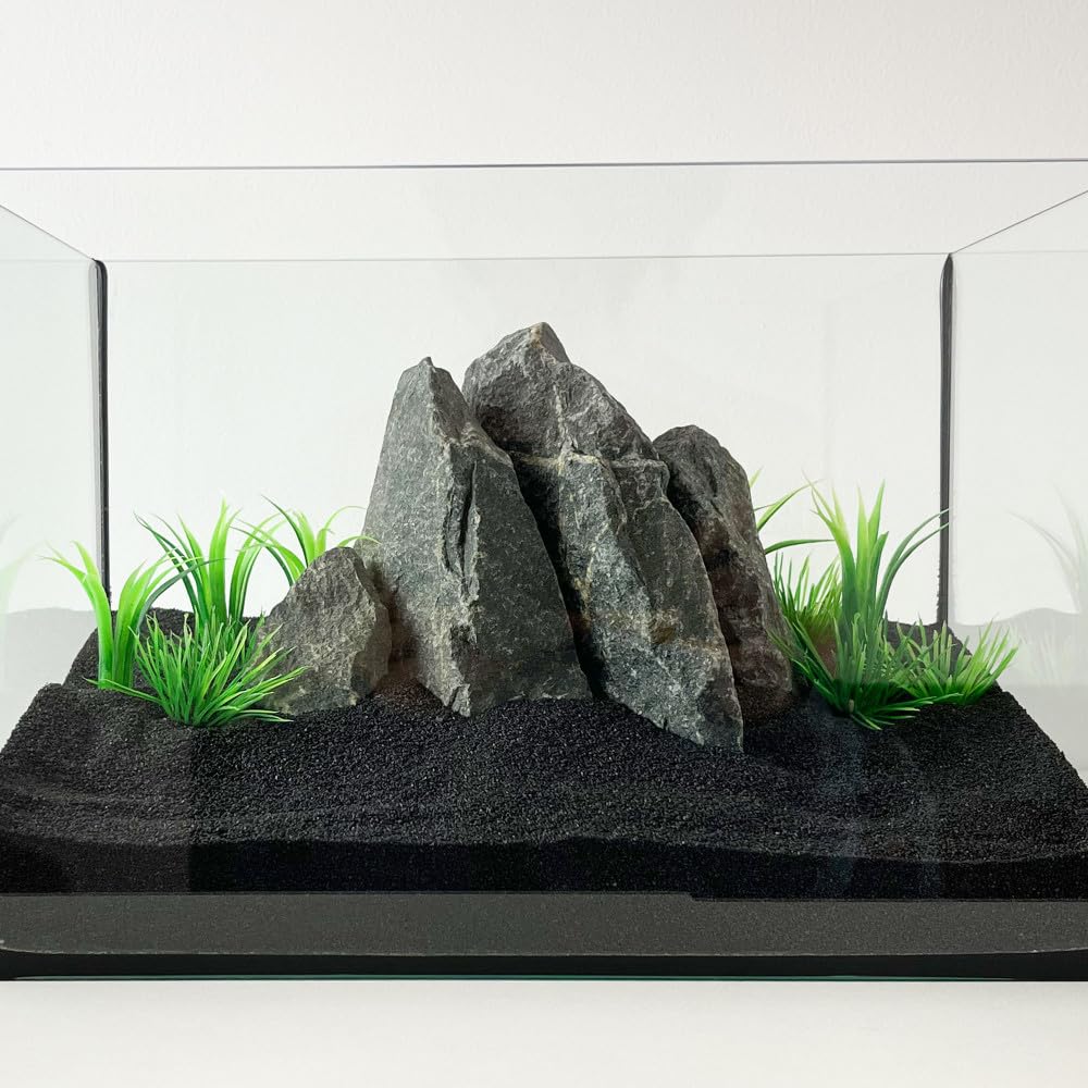 Schicker Mineral Sable d'aquarium Noir 0,4-0,8 mm 25 kg, Gravier Fin pour Aquarium, substrat aux Bords arrondis, Couleur inaltérable, Gravier pour Aquariums d'eau Douce et Aquariums d'eau de mer