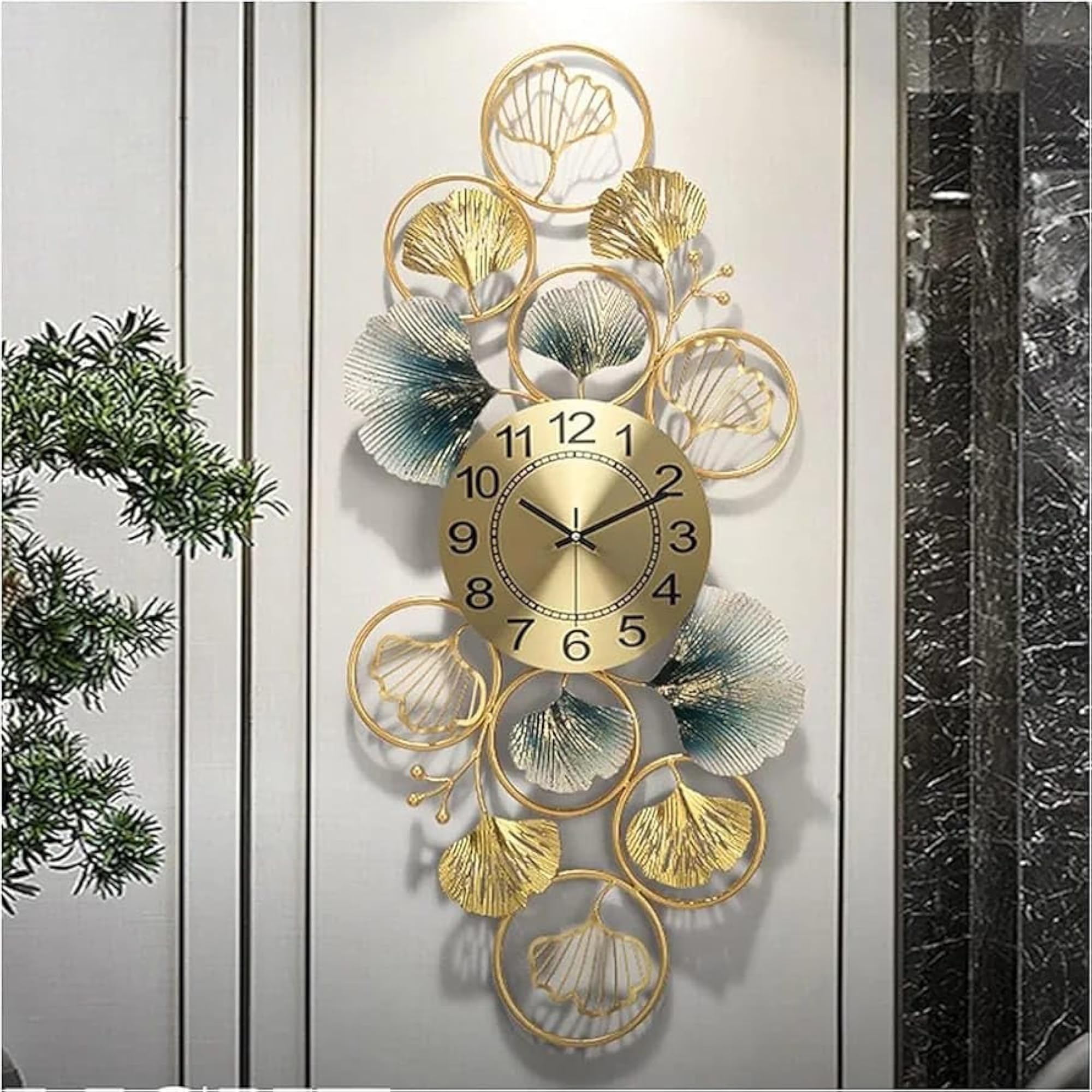 Large Handmade Multicolor Floral Wall Clock