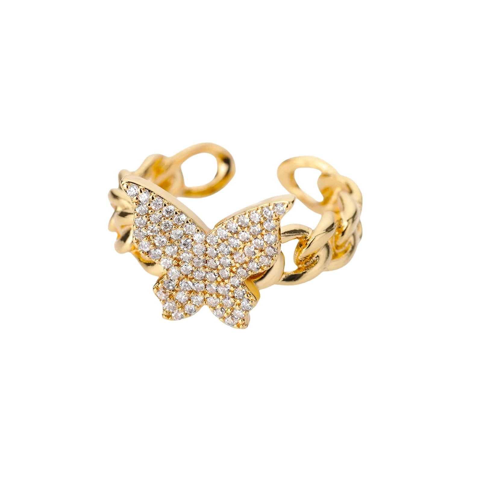 Bague papillon réglable style rétro pour un look esthétique quotidien - 7