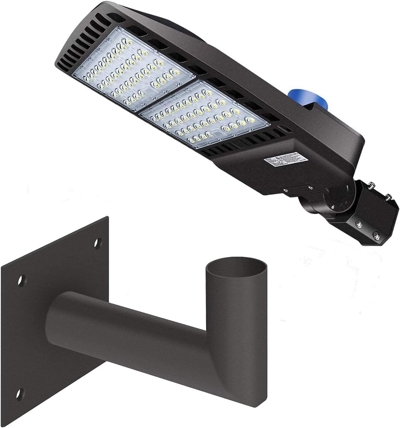 200W LED Parking Lot Lights Bundle L-Shape Square Pole Top Bracket